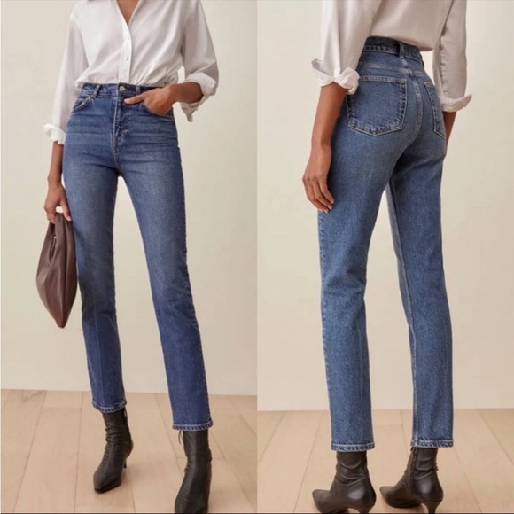 Reformation Denim - Reformation Liza ultra high rise straight ankle jeans 25
